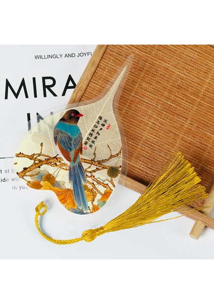 C Çin Tarzı Bodhi Yaprağı Yer Imleri Çiçekler ve Kuşlar Serisi Yaratıcı Öğrenci Hediyeleri Yer Imleri Hediyeler (Yurt Dışından) fiyatları