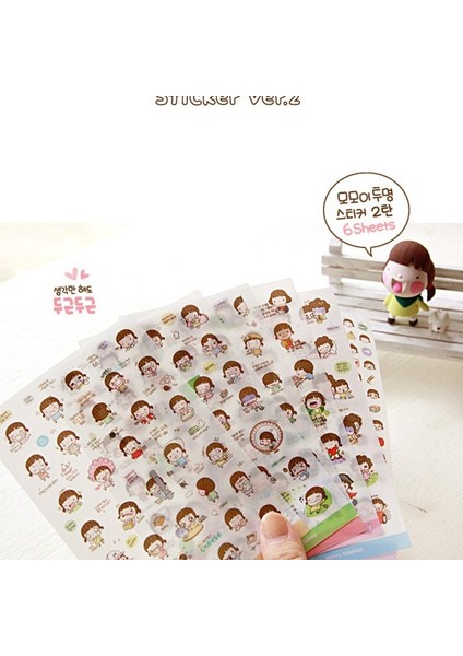 16 Sevimli Kız Sevimli Kırtasiye 6 Sayfa/1 Takım Kawaii Deco Kedi Kız Scrapbooking Planlayıcısı Çıkartmalar/yapışkan Notlar/filofax/papeleria/ofis Malzemeleri (Yurt Dışından) indirimleri