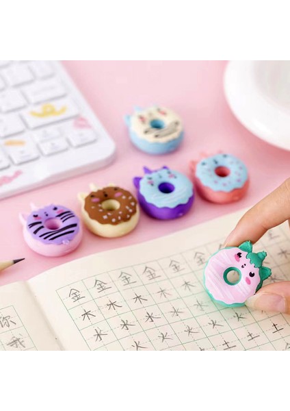 5 Adet 5 Adet Macaron Okul Ofis Malzemeleri Unicorn Donut Tatlı Düzeltme Araçları Kalem Silgi Kauçuk Silgi Çizim Aksesuarları (Yurt Dışından)