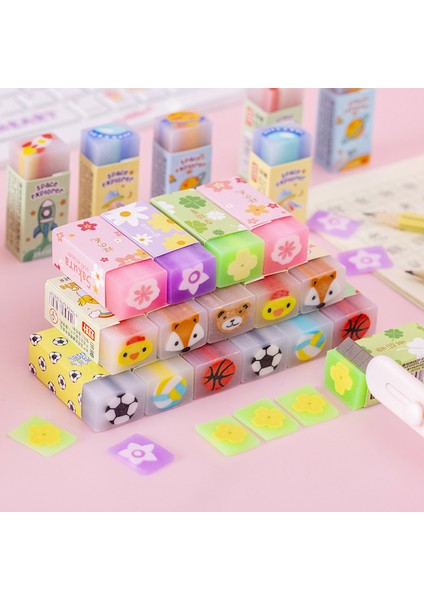 Hayvan 6 Adet/grup Sevimli Kristal Sandviç Kesme Kalem Silgi Kawaii Karikatür Uzay Hayvan Topu Meyve Öğrenci Silgi Okul Kırtasiye (Yurt Dışından) modelleri