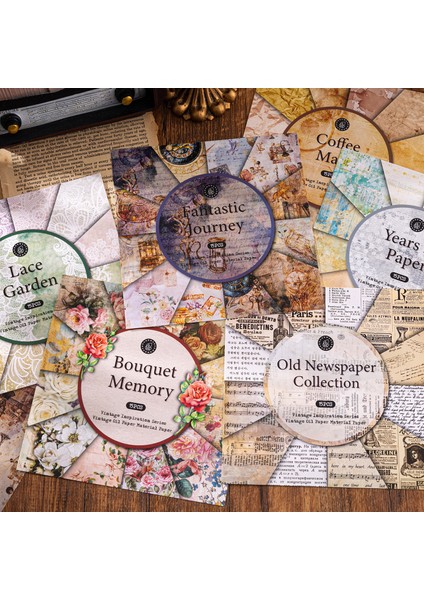 Stil 2 15 Adet Kahve Boyama Dantel Malzeme Kağıt Önemsiz Dergisi Planlayıcısı Scrapbooking Vintage Çiçek Dekoratif Dıy Dokulu Kraft El Işi Kağıdı (Yurt Dışından)