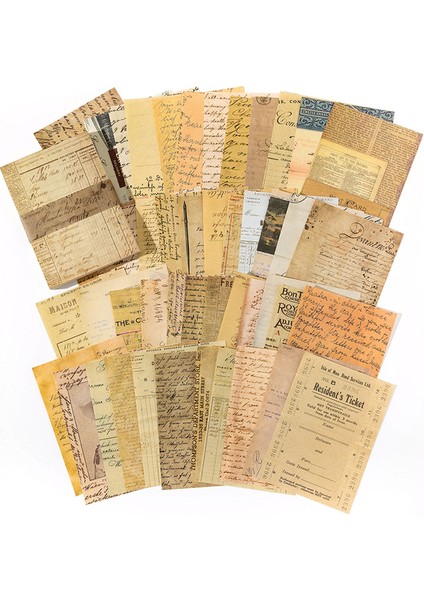 Bir Yoofun 100 Sayfa Retro Dekoratif Günlük Malzemesi Kitap Vintage Scrapbooking Dıy Arka Plan Kağıtları Günlüğü Albümü Kırtasiye (Yurt Dışından)