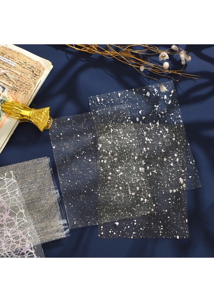 Scz-Dxjwgsb-01 10 Sayfa Şeffaf Örgü Gazlı Bez Özel Malzeme Kağıt A5 Dergisi Dekorasyon Bloknot Dıy Scrapbooking Notları Kağıt Kırtasiye (Yurt Dışından)
