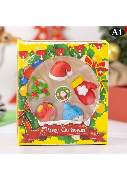 A1 1 Takım Çocuk Noel Silgi Seti Noel Kırtasiye Hediye Okul Öğrencileri Anaokulu Okul Malzemeleri Kırtasiye Seti (Yurt Dışından)
