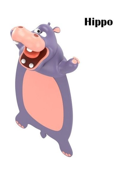 --Hippo 3D Stereo Karikatür Işaretleyici Hayvan Imleri Pvc Okyanus Serisi Mühür Ahtapot Kedi Panda ve Shiba Inu Kırtasiye Çocuklar Için Kitap Ayracı (Yurt Dışından)