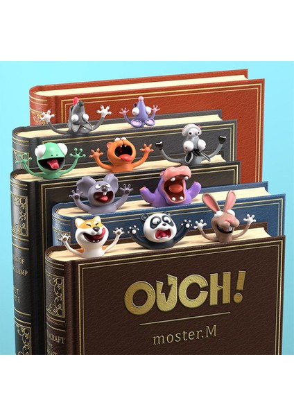 --Hippo 3D Stereo Karikatür Işaretleyici Hayvan Imleri Pvc Okyanus Serisi Mühür Ahtapot Kedi Panda ve Shiba Inu Kırtasiye Çocuklar Için Kitap Ayracı (Yurt Dışından) fiyatları