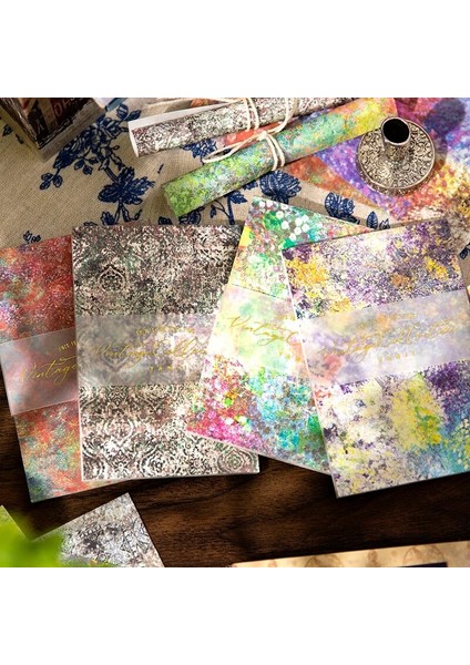 B Yoofun 40 Adet/grup Benzersiz Benekli Renkli Arka Plan Dekorasyon Malzemesi Kağıtları Yaratıcı Not Pedleri Dergisi Scrapbooking Kendi Başına Yap Kağıdı (Yurt Dışından) indirimleri