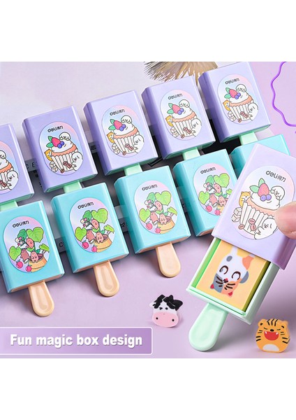 71113-2PCS S Deli Kalem Silgisi Komik Kırtasiye Karikatür Yaratıcı Sihirli Kutu Sihirli Sahne Oyuncak Kauçuk Sevimli Okul Malzemeleri Çocuklar Hediye Silgi (Yurt Dışından) modelleri