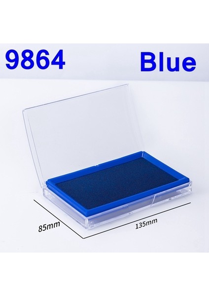 9864-BLUE Deli 9864 9865 Kare Damga Mürekkebi Pedi 85X135MM Damga Pedi Mürekkep Pedi Kırmızı Siyah Mavi Renkler Finans Kırtasiye Mürekkep Pedi (Yurt Dışından)