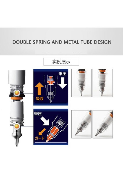 0.7 mm Beyaz Set 1 Adet Zebra Delguard Anti Kırılma Çekirdek Mekanik Kurşun Kalem 0.3/0.5/0.7mm MA85 Lapicero Çizim ve Eskiz Için Set Kırtasiye (Yurt Dışından)