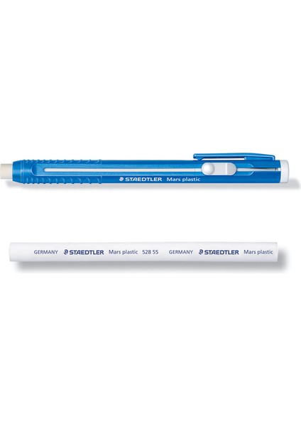 528 55 1 x Dolum Staedtler 528 Mars Plastik Kalem Şekilli Kurşun Kalem Silgisi Değiştirilebilir Geri Çekilebilir Mavi Silgi Tutucu Kırtasiye Ofis Okul Malzemeleri (Yurt Dışından) modelleri