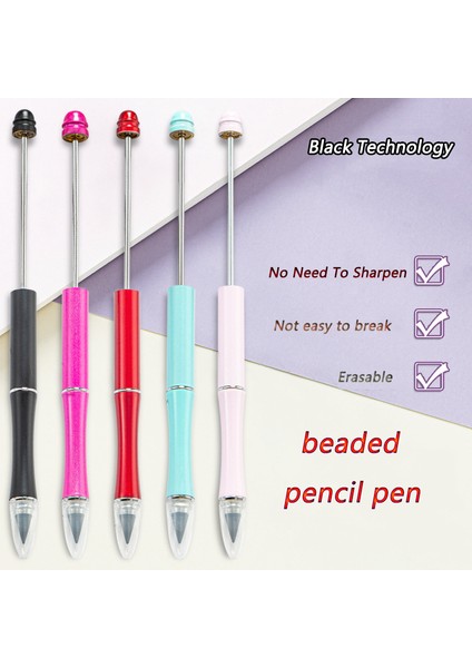 01 5 Adet Siyah Teknoloji Kalem Keskinleştirmeye Gerek Yok Boncuklu Kalem Kalem Sonsuz Pozitif Duruş Yazma Çocuk Hediye Okul Malzemeleri (Yurt Dışından) fiyatları