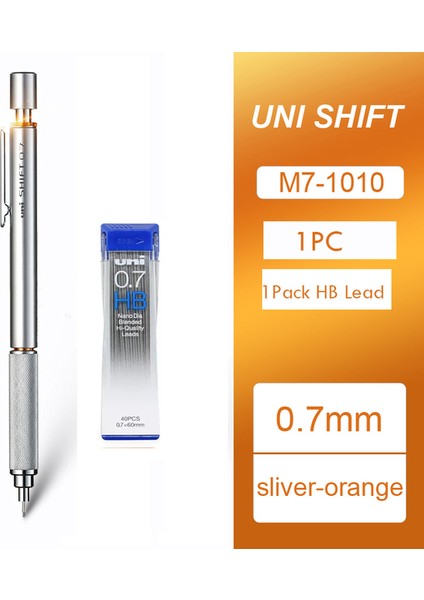 0.7 mm Kalem Hb Kurşun Japonya Uni Metal Mekanik Kurşun Kalem Lapiceros 0.3/0.4/0.5/0.7/0.9 mm Geri Çekilebilir Ucu Düşük Yerçekimi Merkezi Çizim Kroki Sabit (Yurt Dışından)