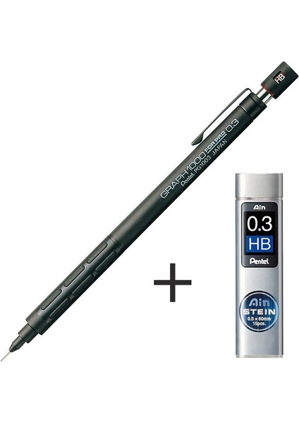 0.3 Artı Bir Dolum Japonya Pentel Mekanik Kalem Seti Grafik 1000 Pro Classic Otomatik Kalem 0.3mm/0.5mm/0.7mm/0.9mm Ofis Okul Kırtasiye (Yurt Dışından)