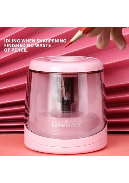 Pembe Elektrikli Otomatik Kalemtıraş Anahtarı Kalemtıraş 6-8mm Kalem Renkli Kurşun Kalem Okul Ofis Kırtasiye Ev (Yurt Dışından) modelleri