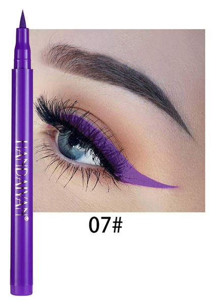 07 12 Renk Eyeliner Sıvı Kalem Su Geçirmez Kolay Giyilebilir Makyaj Mat Göz Kalemi Mavi Kırmızı Yeşil Beyaz Altın Kahverengi Eyeliner (Yurt Dışından)