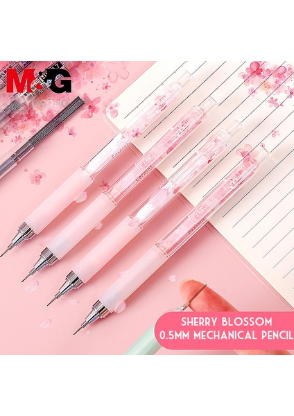 Resim Olarak Mg Kiraz Çiçekleri Mekanik Kurşun Kalem 0.5/0.7mm Çizim Otomatik Kalem Okul Malzemeleri Için Kore Okul Malzemeleri (Yurt Dışından) indirimleri