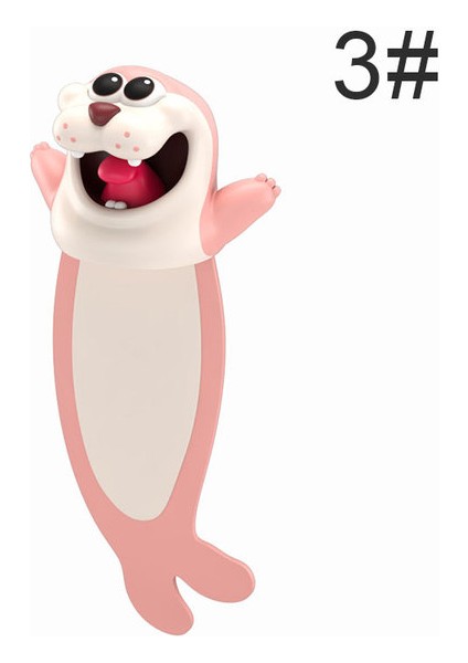 Stil 3 Çılgın Kitap Ayracı Stereo Kawaii Karikatür Kitap Ayracı 3D Hayvan Çılgın Kitap Ayracı (Yurt Dışından)
