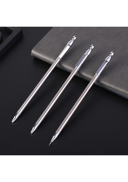 Çelik Renk Guoyi K99 Dıy Mini Metal Otomatik Kalem 0.7mm Öğrenme Ofis Okul Için Uygun Lüks Kırtasiye Hediye Otel Iş Kalemi (Yurt Dışından)
