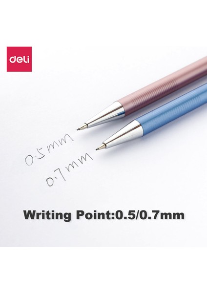 7004-07-2B Deli Mekanik Kurşun Kalem 0.7mm Hb Metal Otomatik Kalemler Öğrenci Sanat Kroki Yazma 2b Kalem Kurşun Yedekler Silgi ile (Yurt Dışından) fırsatları