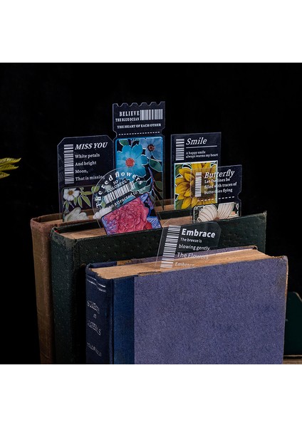 D Journamm 4 Adet/paket Çiçek Kelebek Kitap Ayracı Lazer Gümüş Okul Malzemeleri Yaratıcı Kırtasiye Şeffaf Pvc Estetik Kitap Ayracı (Yurt Dışından) fırsatları