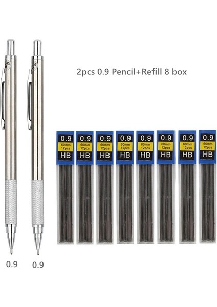 0.9mm 10 Adet Set Haile Kawaii Metal Mekanik Kalem Seti 0.3 0.5 0.7 0.9 1.3 2.0mm Hb Otomatik Kalemler Okul Ofis Yazma Kırtasiye Tedarik (Yurt Dışından)