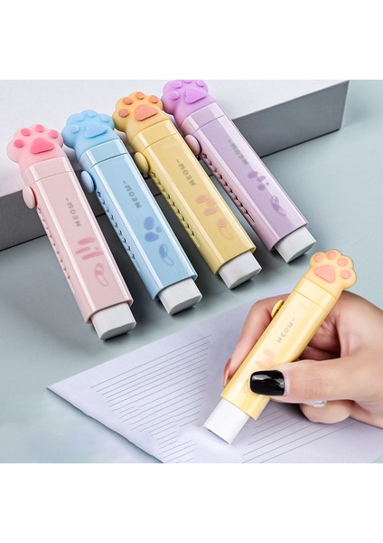 Mor 1 Takım Yaratıcı Kedi Paw Itme-Çekme Silgi Değiştirilebilir Kauçuk Çekirdek Temizleyin Çocuk Silgi Kore Kırtasiye Okul Ofis Malzemeleri (Yurt Dışından) modelleri