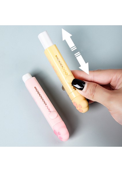 Mor 1 Takım Yaratıcı Kedi Paw Itme-Çekme Silgi Değiştirilebilir Kauçuk Çekirdek Temizleyin Çocuk Silgi Kore Kırtasiye Okul Ofis Malzemeleri (Yurt Dışından) indirimleri