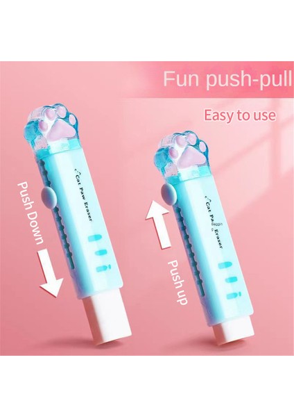 Bordo Sevimli Kedi Pençe Şekli 50G Kawaii Silgi Kullanımı Temiz Itme-Çekme Silgi Silgi Kediler Pençe Silgi Itme-Çekme Tasarımı Küçük ve Zarif (Yurt Dışından) indirimleri