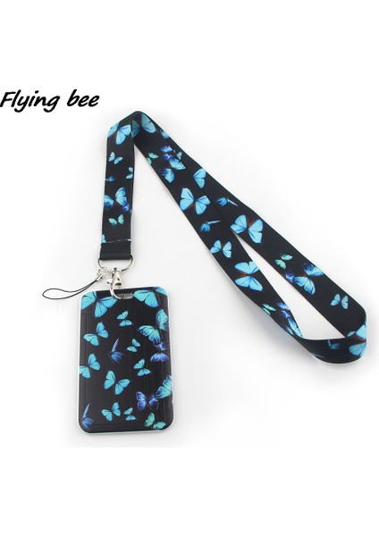 Stil 6 Flyingbee X1287 Monarch Kelebek Kordon Kredi Kartı Kımlık Tutucu Çanta Öğrenci Kadın Seyahat Bankası Otobüs Kartvizit Kapağı Rozeti (Yurt Dışından) fiyatları