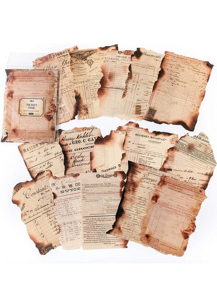 1 Adet 30 Adet Vintage Günlük Kaydı Scrapbooking Malzeme Kağıt Estetik Dekoratif Kraft El Işi Kağıdı Antika Retro Tarzı Not Defteri Hediye (Yurt Dışından)