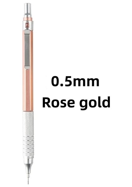 0.5mm Gül Altın Mekanik Kurşun Kalem 0.3/0.5/0.7/2.0mm Düşük Ağırlık Merkezi Metal Çizim Özel Kalem Ofis Okul Yazma Sanat Malzemeleri (Yurt Dışından)