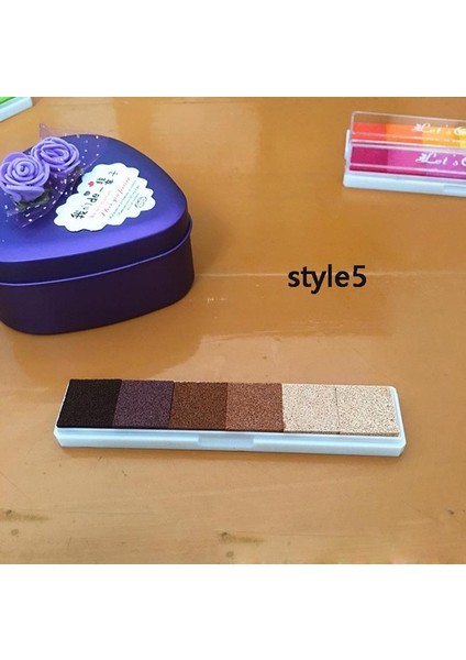 Style5 1 Adet Çocuk Parmak Izleri Dıy Scrapbooking Vintage Sanat El Sanatları Mürekkep Pedi Renkli Inkpad Pullar Yağ Bazlı Dekoratif Damga (Yurt Dışından)
