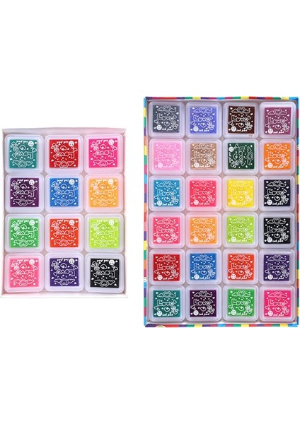 12 Renk Parmak Mürekkep Pedleri Çocuklar Için Yıkanabilir Craft Mürekkep Damga Pedleri 12/24 Renkli Dıy Kauçuk Pullar Kağıt, Scrapbooking, Ahşap Kumaş (Yurt Dışından) fiyatları