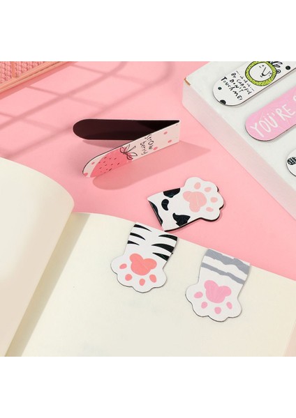 4-Random-4pcs 4/6 Adet Sevimli Kedi Paw Manyetik Imleri Kitaplar Marker Sayfa Kırtasiye Okul Ofis Tedarik Kağıt Klip Öğrenci Ödüllendirici Ödül (Yurt Dışından) fiyatları