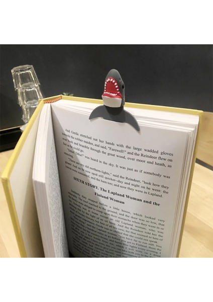 01 Yaratıcı 3D Köpekbalığı Yer Işareti Işaretleri Kitap Not Defteri Roman Yapışkan Not Okuma Öğesi Hediye Çocuklar Çocuklar Için Kırtasiye Plastik (Yurt Dışından)
