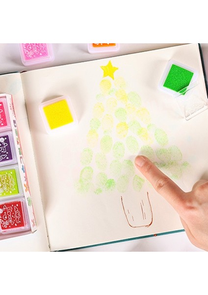 12 Renk Parmak Mürekkep Pedleri Çocuklar Için Yıkanabilir Craft Mürekkep Damga Pedleri 12/24 Renkli Dıy Kauçuk Pullar Kağıt, Scrapbooking, Ahşap Kumaş (Yurt Dışından) fırsatları