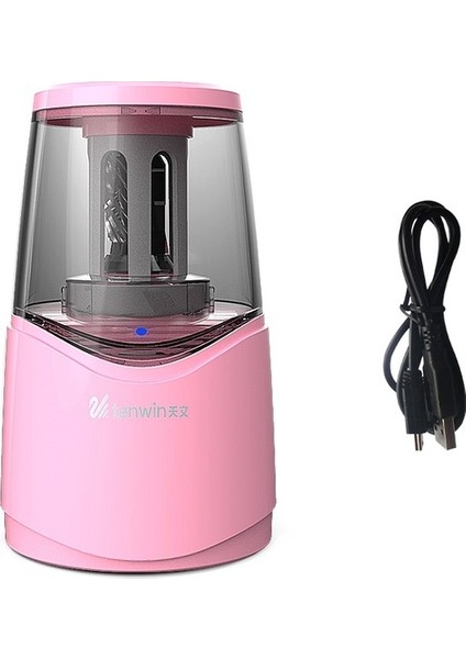 Pembe USB Otomatik Elektrikli Kalemtıraş Kırtasiye Renkli Kalemler Mekanik Çocuklar Için Ağır (Yurt Dışından)