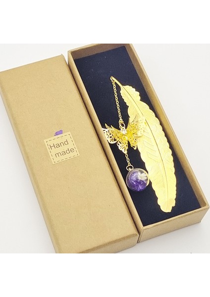 05-Altın-Yeşil 1 Adet Retro Vintage Yer Ayracı Tasarımı Tüy/kelebek Yaratıcı Metal Imleri Promosyon Hediye Kırtasiye Film Kitap Ayracı (Yurt Dışından) fiyatları