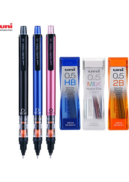 M5-452 Pembe Unı Kuru Toga Mekanik Kurşun Kalem M5-452 Kurşun Çekirdek Dönen Anti-Break Çekirdek Ucu Geri Çekilebilir Çizim Kalemi 0.5mm Okul Malzemeleri (Yurt Dışından) fiyatları