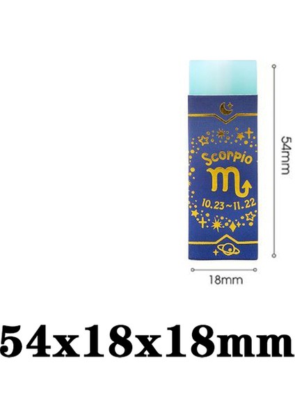 Akrep - 1 Pcs 12 Stil Sembolü Yıldızlı Gökyüzü Tüm Oniki Takımyıldızı Blok Silgi Öğrenciler Ovmak Kalem Silgisi Kırtasiye Kauçuk Sandviç Silgisi (Yurt Dışından)