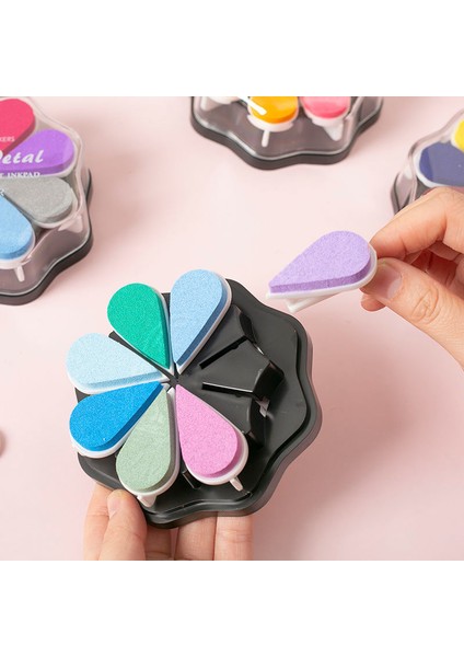 F Ayçiçeği Yaprakları 8 Renkli Sevimli Mürekkep Pedi Kart Yapımı Için Mürekkep Pedi Dıy Parmak Boyama Mürekkep Pedi, El Hesabı Lastik Damga Aksesuarları (Yurt Dışından) indirimleri