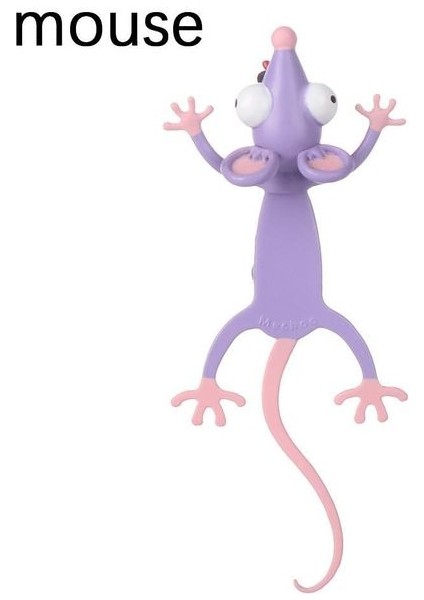 --Mouse 3D Stereo Karikatür Işaretleyici Hayvan Imleri Pvc Okyanus Serisi Mühür Ahtapot Kedi Panda ve Shiba Inu Kırtasiye Çocuklar Için Kitap Ayracı (Yurt Dışından)