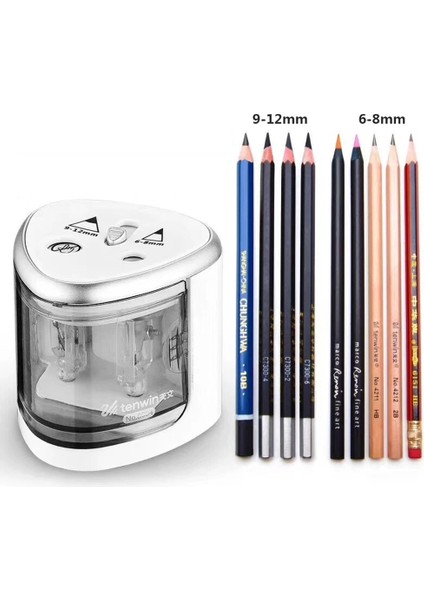 Pembe Iki Bağlantı Noktalı Elektrikli Kalem Bileme Renkli Kalemler Için Otomatik Bileme Kalem Aracı (Yurt Dışından) indirimleri