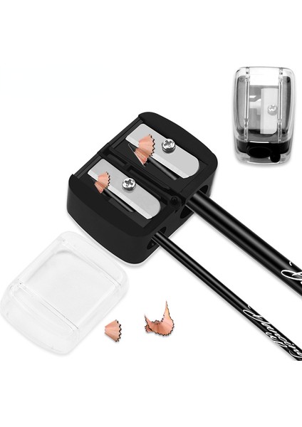 Beyaz Marka Çift Delikli Hassas Ruj Kozmetik Kalemtıraş Kaş Dudak Kalemi Eyeliner Kalem Kız Hediye Okul Malzemeleri (Yurt Dışından) fiyatları