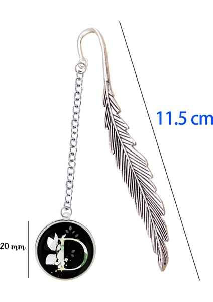 12 Metal Imi Kitap Ayracı Majuscule Harfler Kolye Çiçek Dekor ile Alfabe Kişiselleştirilmiş Adı Tasarım Okuma Malzemeleri Hediye (Yurt Dışından) fırsatları