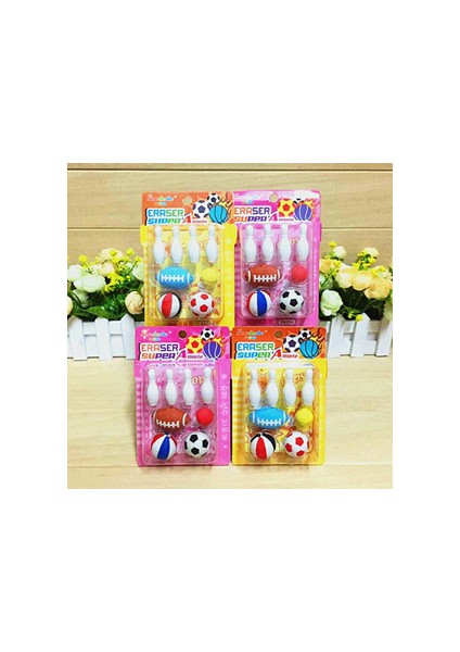 1 Adet Rastgele Kawaii Topları Kauçuk Silgi Seti Yenilik Bowling Kurşun Kalem Silgisi Kauçuk Çocuklar Için Hediye Ofis Okul Düzeltici Kırtasiye Malzemeleri (Yurt Dışından)