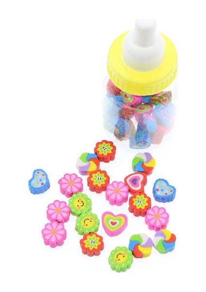 Kalp 1 Adet (18-22 Tablet) Süt Şişesi Silgi Meyve Hayvan Noel Dijital Lastik Şişe Çocuk Öğrencileri Sevimli Kırtasiye Hediyeler (Yurt Dışından)