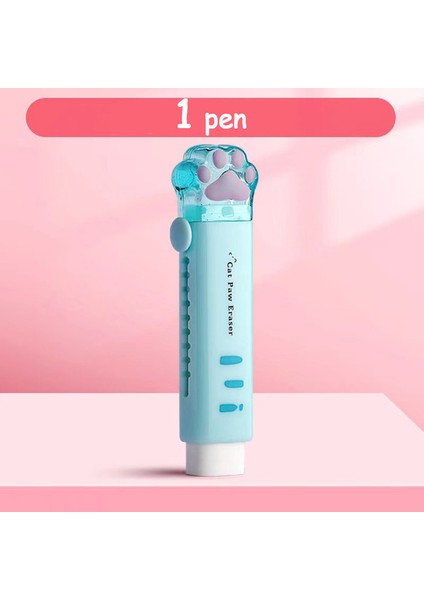 Mavi-1 Adet Kawaii Kedi Pençe Silgi Karikatür Sevimli Kalem Silgi Öğrenci Kalem Kauçuk Estetik Okul Yardımcı Programları Okul Malzemeleri Kırtasiye (Yurt Dışından)