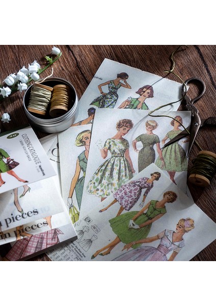 B Journamm 50 Adet/paket Moda Giyim Tarzı Malzemeler Kitap Dıy Scrapbooking Sanat Kolaj Kırtasiye Dekor Önemsiz Dergisi Kraft El Işi Kağıdı (Yurt Dışından) fiyatları